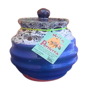 Miel de brezo de Pertierra en vasija de barro azul